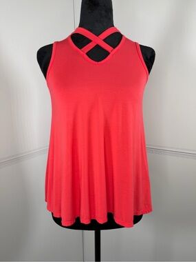 Pomelo Coral Criss Cross Swing Tank Top XS